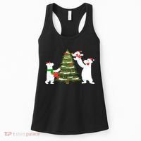 Polar Bear Family With Christmas Tree Women's Tank Top thumb 0