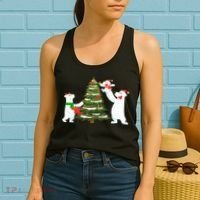 Polar Bear Family With Christmas Tree Women's Tank Top thumb 2