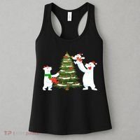 Polar Bear Family With Christmas Tree Women's Tank Top thumb 3