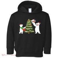 Polar Bear Family With Christmas Tree Toddler Hoodie thumb 0