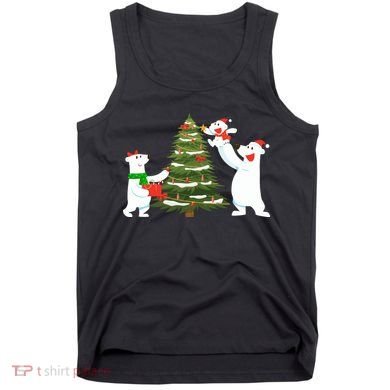 Polar Bear Family With Christmas Tree Tank Top