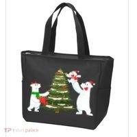 Polar Bear Family With Christmas Tree Tote Bag thumb 3