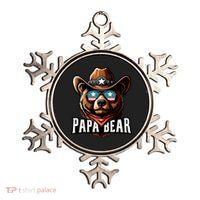Papa Bear Fathers Day Gift Patriotic Proud Best Dad Ornament thumb 0