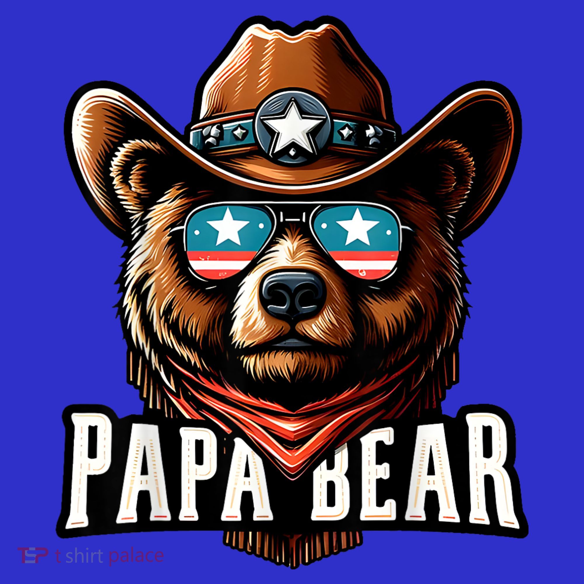 Papa Bear Fathers Day Gift Patriotic Proud Best Dad Tumbler
