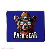 Papa Bear Fathers Day Gift Patriotic Proud Best Dad Mousepad thumb 0