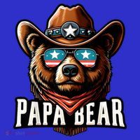 Papa Bear Fathers Day Gift Patriotic Proud Best Dad Mousepad thumb 1