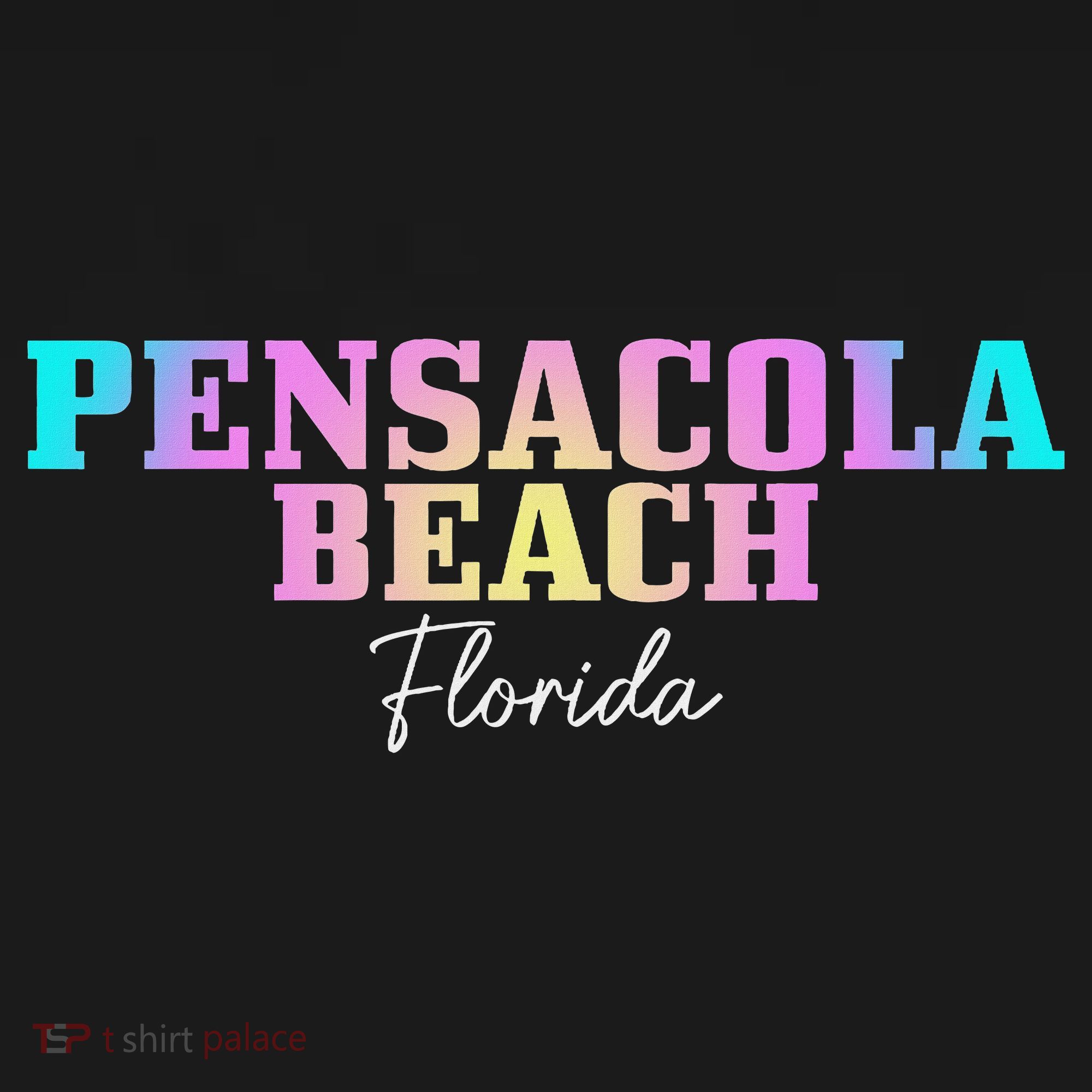 Pensacola Beach Florida Fl Vintage Tie Dye Retro Vacation T-Shirt