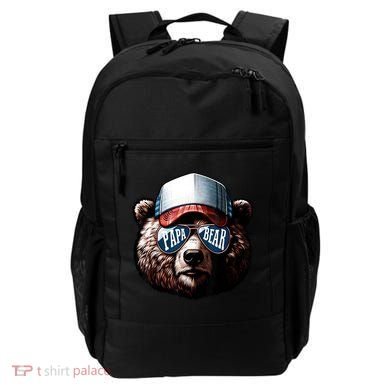 Papa Bear Face Fathers Day Daddy Bear Backpack