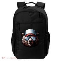 Papa Bear Face Fathers Day Daddy Bear Backpack thumb 0