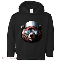 Papa Bear Face Fathers Day Daddy Bear Toddler Hoodie thumb 0
