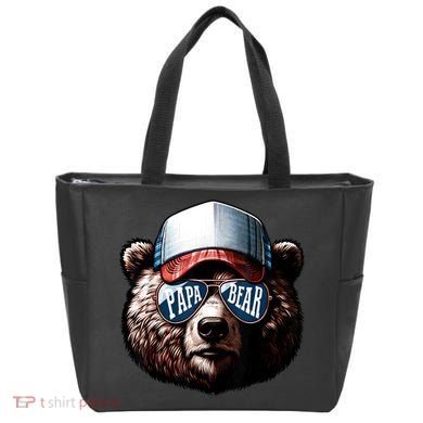 Papa Bear Face Fathers Day Daddy Bear Bag