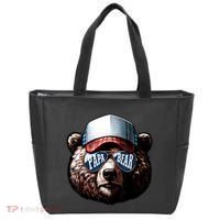 Papa Bear Face Fathers Day Daddy Bear Tote Bag thumb 0