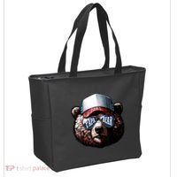 Papa Bear Face Fathers Day Daddy Bear Tote Bag thumb 2