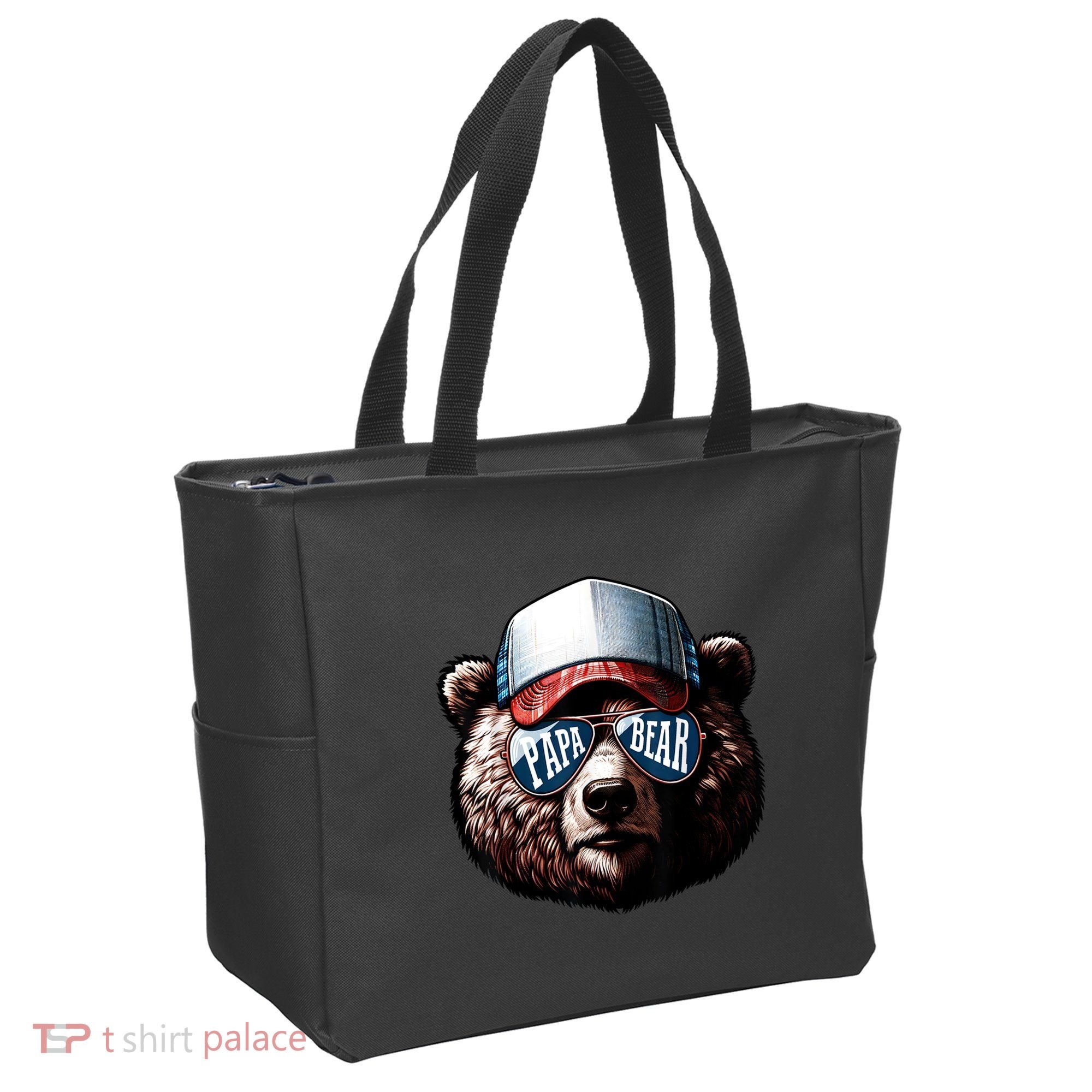 Papa Bear Face Fathers Day Daddy Bear Tote Bag