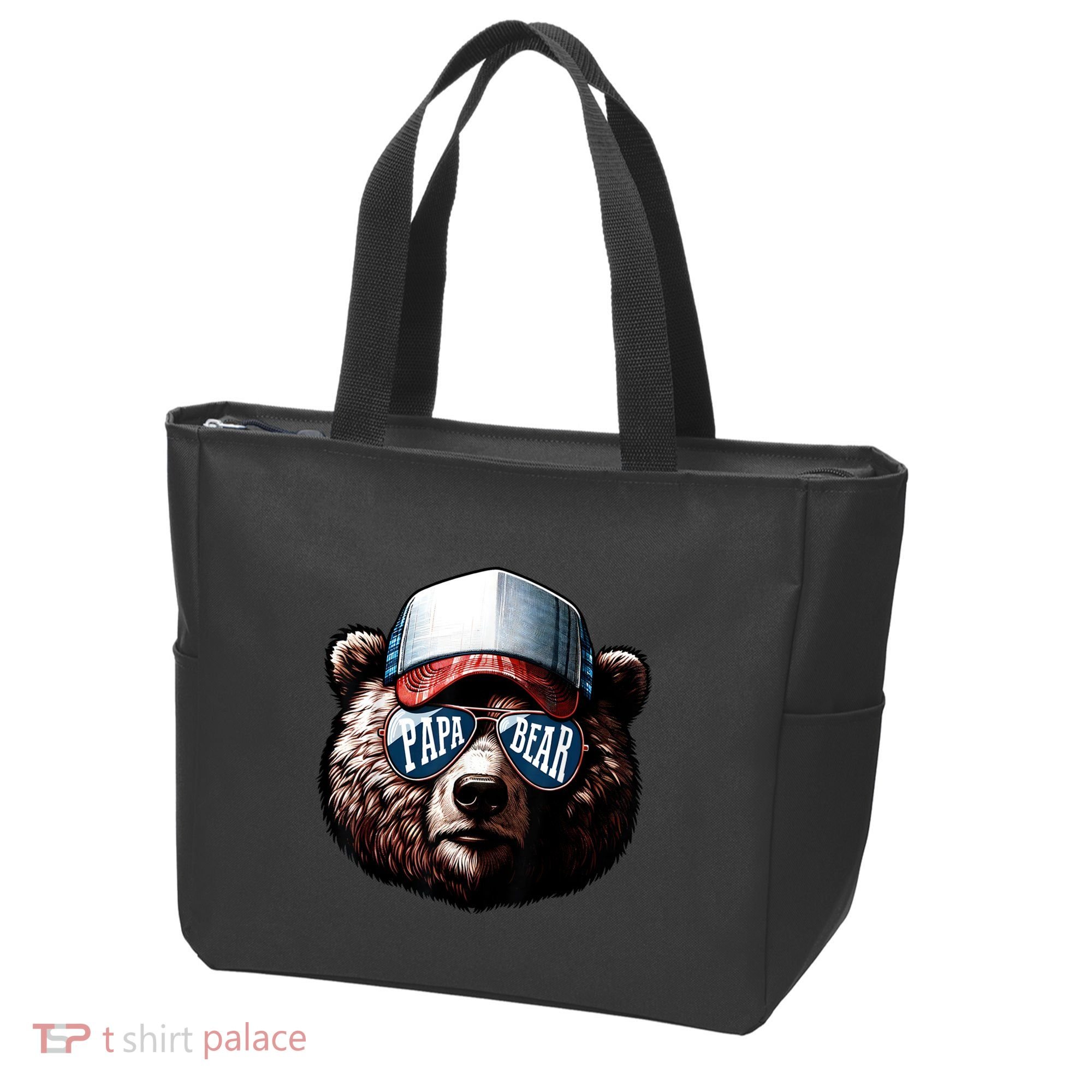 Papa Bear Face Fathers Day Daddy Bear Tote Bag