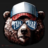 Papa Bear Face Fathers Day Daddy Bear Tote Bag thumb 4
