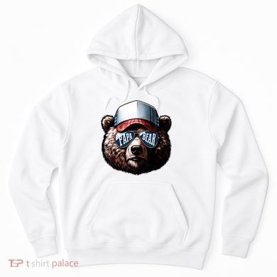 Papa Bear Face Fathers Day Daddy Bear Hoodie