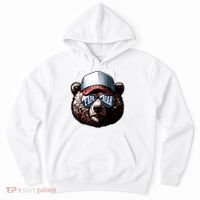 Papa Bear Face Fathers Day Daddy Bear Hoodie thumb 0