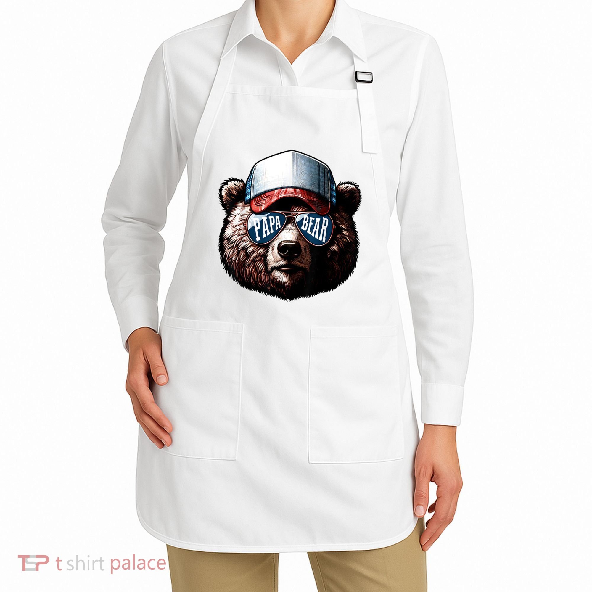 Papa Bear Face Fathers Day Daddy Bear Apron