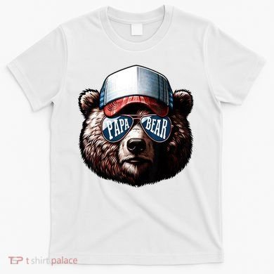 Papa Bear Face Fathers Day Daddy Bear T-Shirt