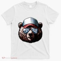 Papa Bear Face Fathers Day Daddy Bear T-Shirt thumb 0