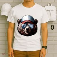 Papa Bear Face Fathers Day Daddy Bear T-Shirt thumb 6