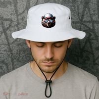 Papa Bear Face Fathers Day Daddy Bear Bucket Hat thumb 2
