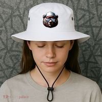 Papa Bear Face Fathers Day Daddy Bear Bucket Hat thumb 3