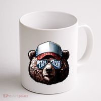 Papa Bear Face Fathers Day Daddy Bear Coffee Mug thumb 1