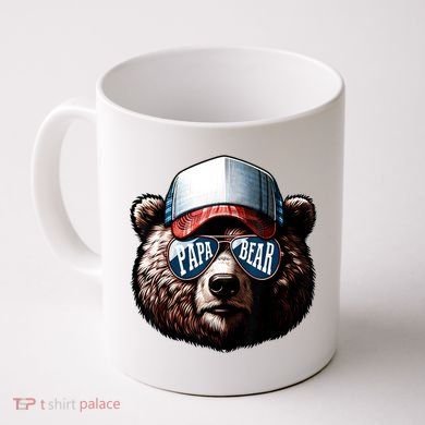 Papa Bear Face Fathers Day Daddy Bear Coffee Mug