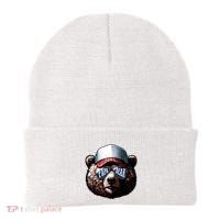 Papa Bear Face Fathers Day Daddy Bear Beanie thumb 0