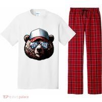 Papa Bear Face Fathers Day Daddy Bear Pajama Set thumb 0
