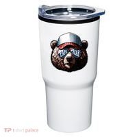 Papa Bear Face Fathers Day Daddy Bear Tumbler thumb 0