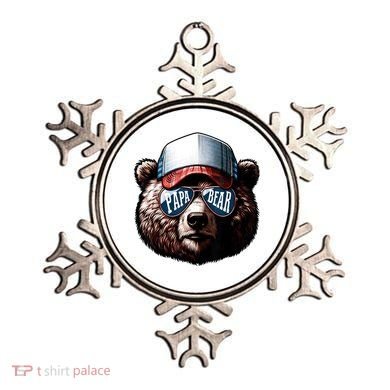 Papa Bear Face Fathers Day Daddy Bear Ornament