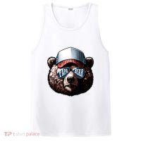 Papa Bear Face Fathers Day Daddy Bear PosiCharge Competitor Tank thumb 0