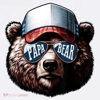 Papa Bear Face Fathers Day Daddy Bear Hat thumb 2
