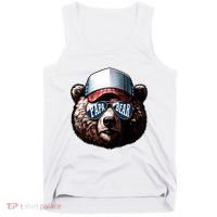 Papa Bear Face Fathers Day Daddy Bear Tank Top thumb 0