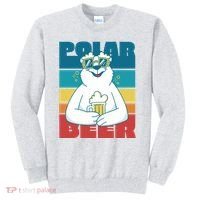 Polar Bear Funny Beer Lover Retro Sunset Sweatshirt thumb 0