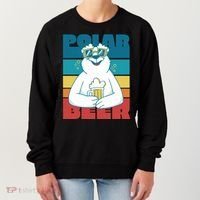 Polar Bear Funny Beer Lover Retro Sunset Women's Sweatshirt thumb 0