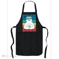 Polar Bear Funny Beer Lover Retro Sunset Apron thumb 0
