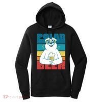 Polar Bear Funny Beer Lover Retro Sunset Women's Hoodie thumb 0