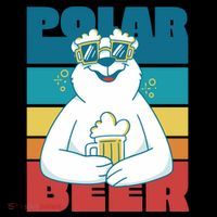 Polar Bear Funny Beer Lover Retro Sunset Women's Hoodie thumb 2