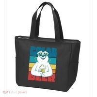 Polar Bear Funny Beer Lover Retro Sunset Tote Bag thumb 3