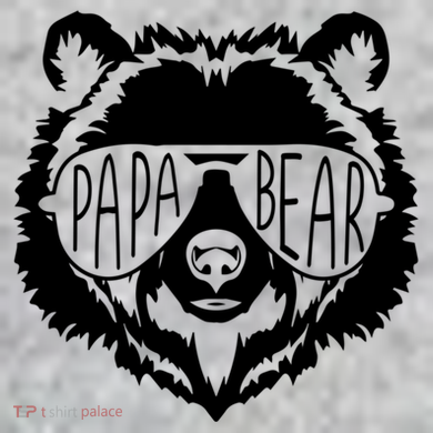 Papa Bear Face With Sunglasses Gift The Baniff Cuffed Pom Beanie