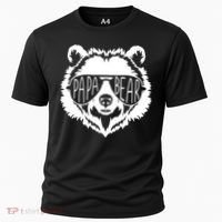 Papa Bear Face With Sunglasses Gift Cooling Performance Crew T-Shirt thumb 0