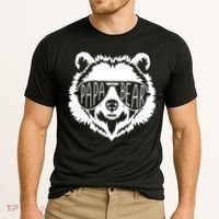 Papa Bear Face With Sunglasses Gift Cooling Performance Crew T-Shirt thumb 2