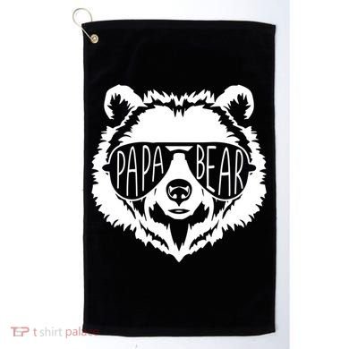 Papa Bear Face With Sunglasses Gift Golf Towel