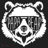 Papa Bear Face With Sunglasses Gift Golf Towel thumb 3