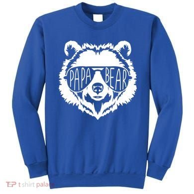 Papa Bear Face With Sunglasses Gift Sweatshirt