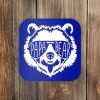 Papa Bear Face With Sunglasses Gift Coaster thumb 0